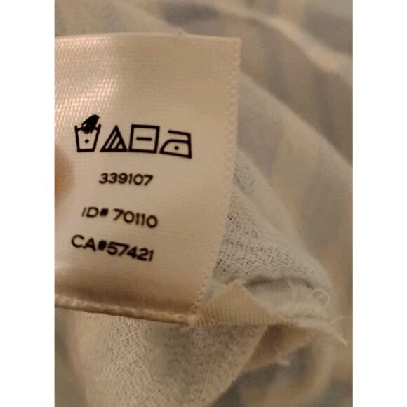 Blue White Striped Sleeveless Blouse Tank Top Cotton Ann Taylor Loft Size Small - Picture 5 of 5